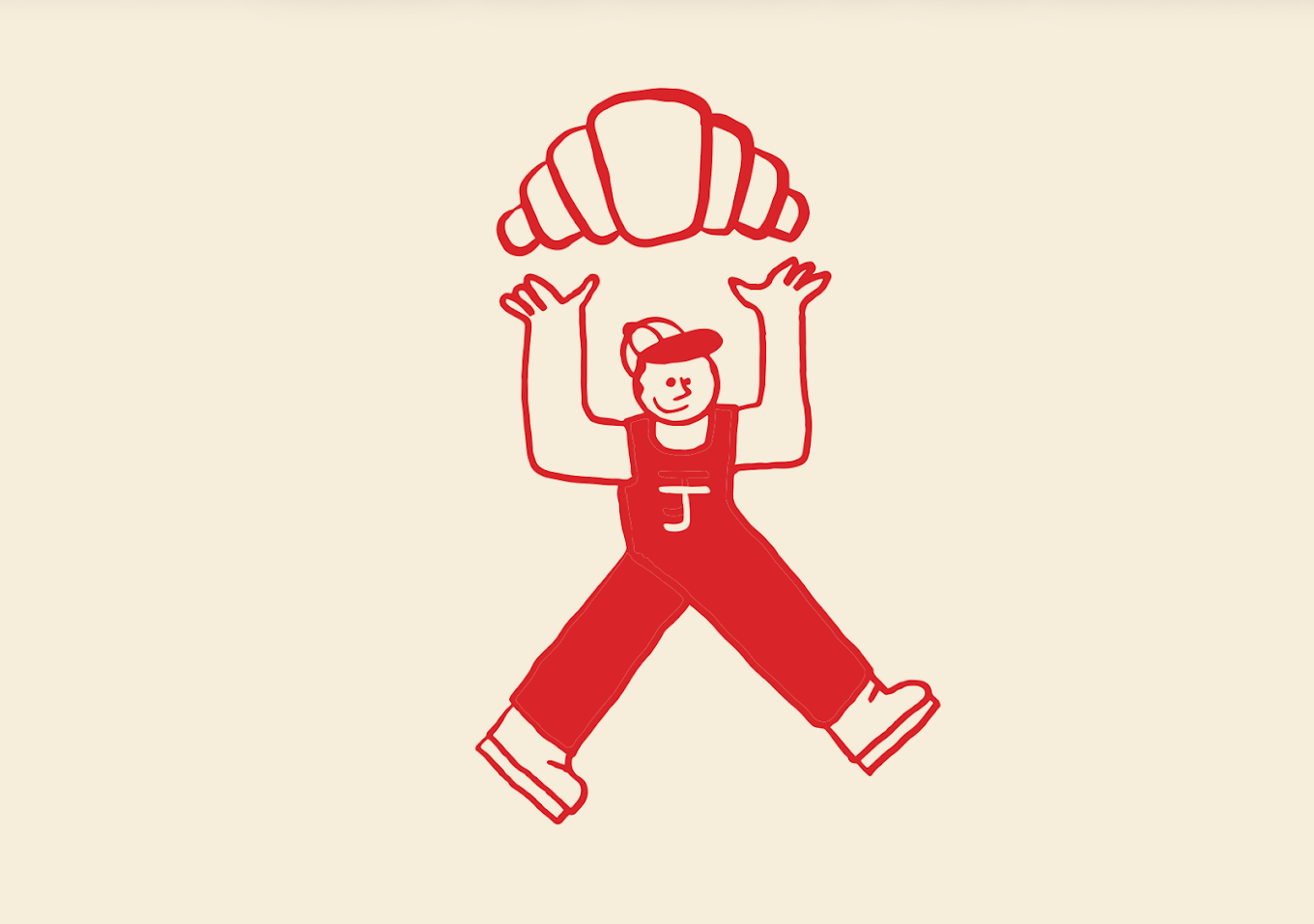 Jumping Croissant Character